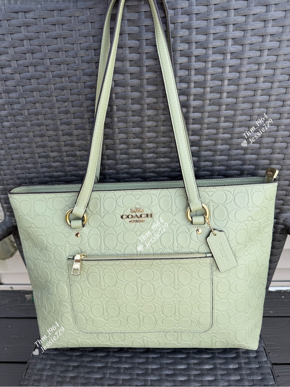 NWT！COACH Station Tote Bag In Signature Leather（CEW04）fast shipping